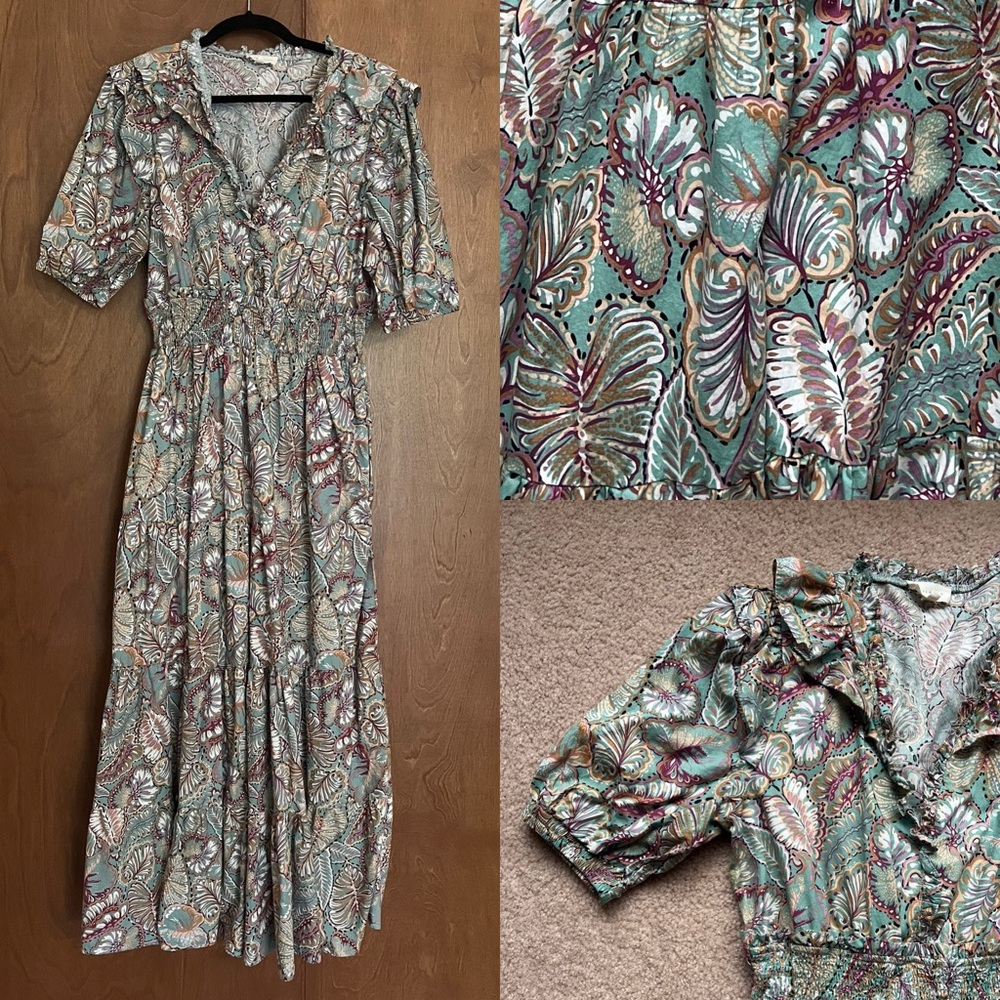 Tropical Print Maxi Dress